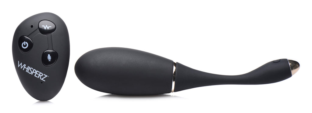 Whisperz Voice Activated 10X Vibrating Egg with Remote Control Black
