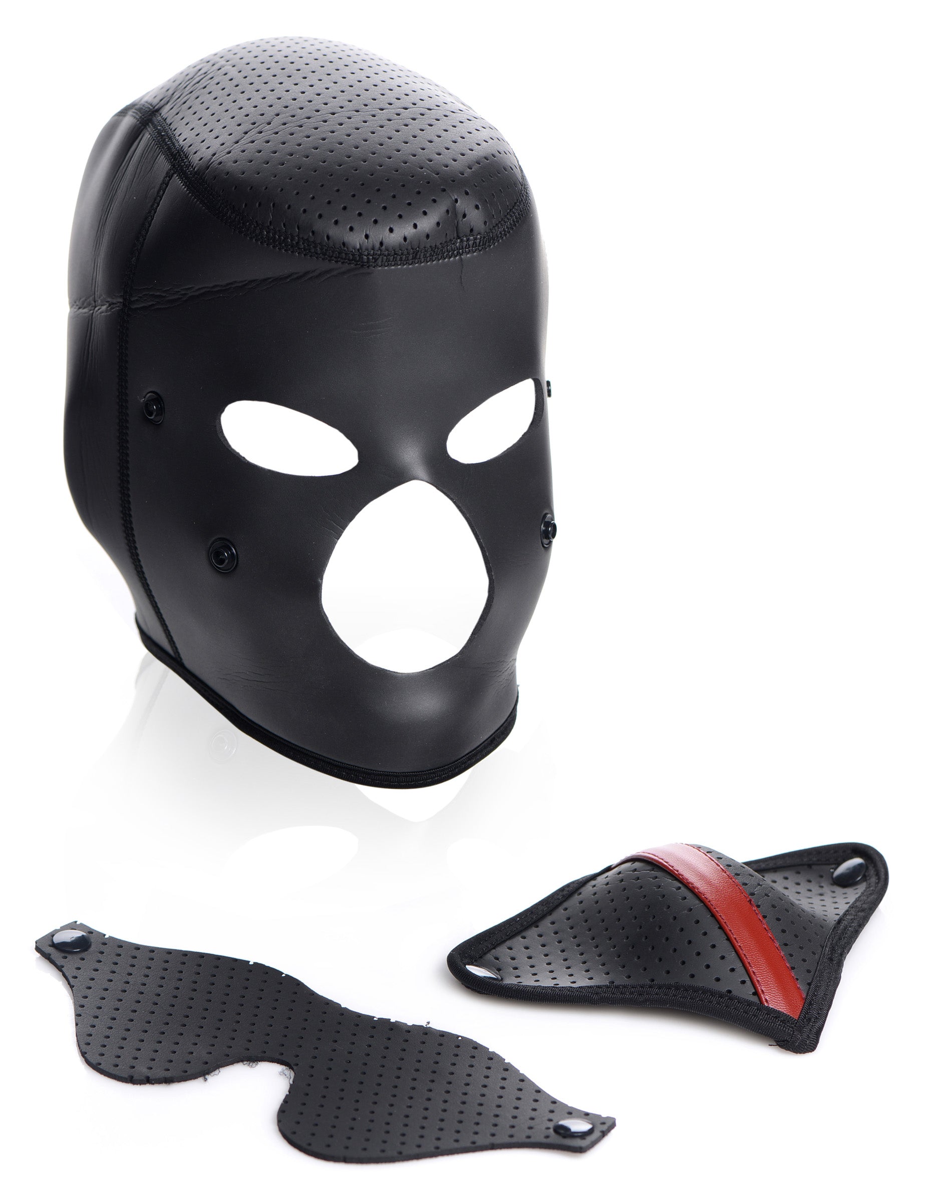 Master Series Scorpion Hood With Removable Blindfold and Face Mask Black