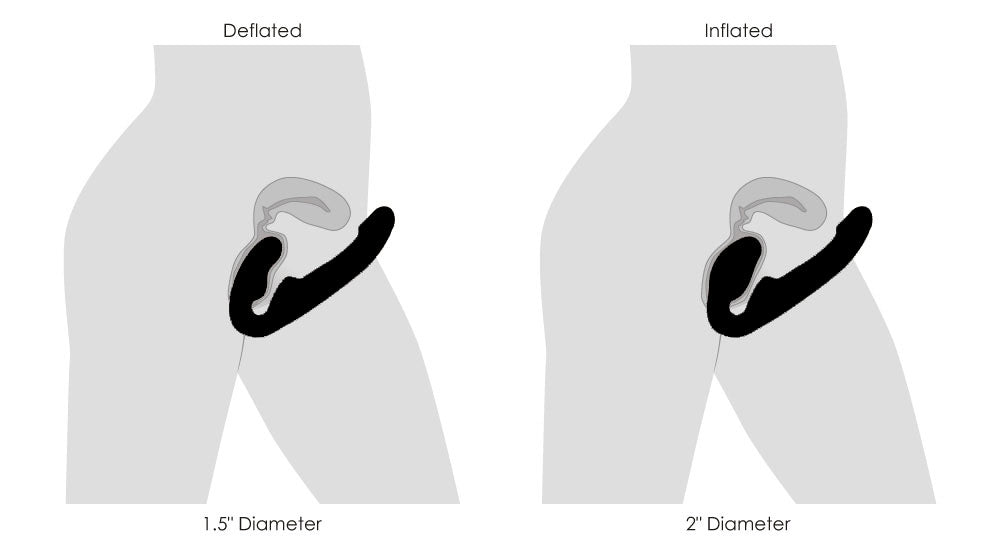 Strap U Ergo-Fit Twist Inflatable Vibrating Silicone Strapless Strap-on - Black Black