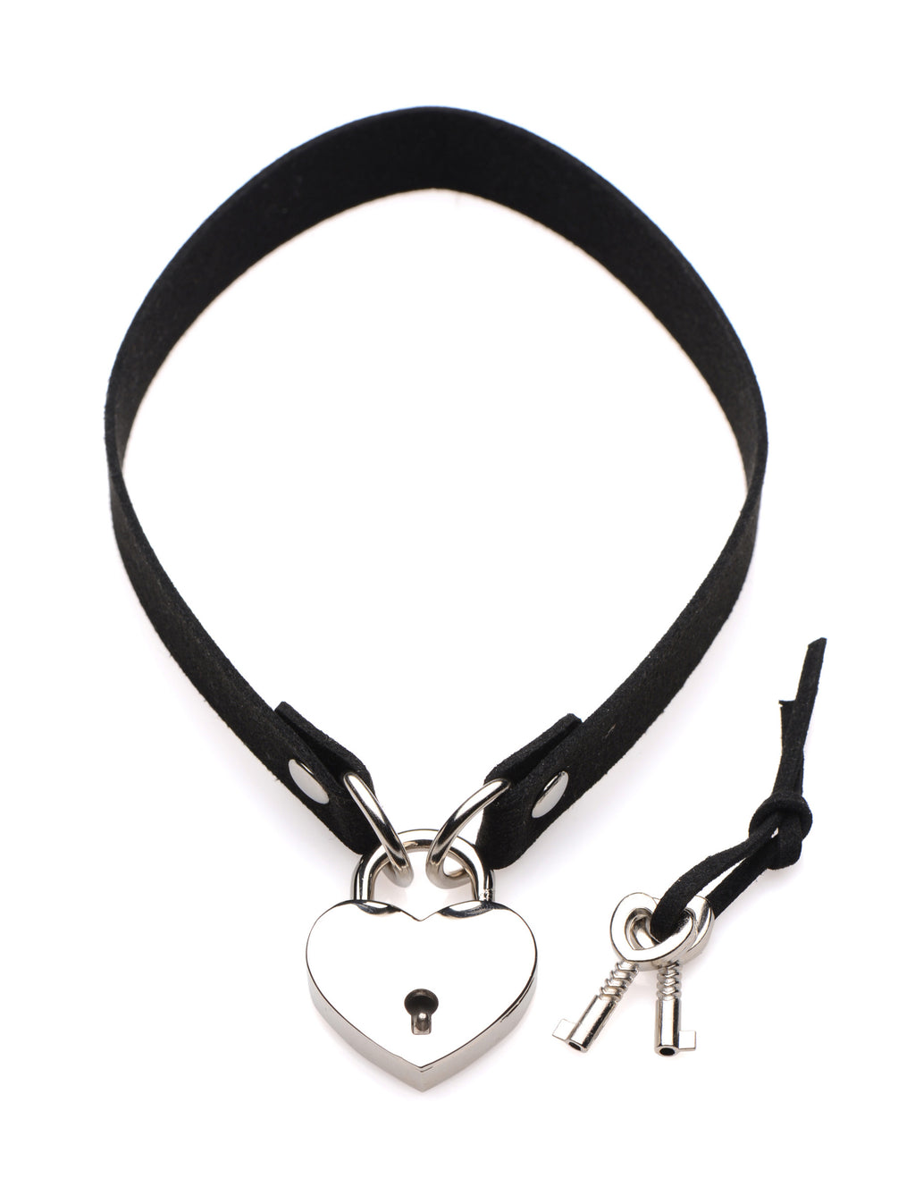 Master Series Lock-It Heart Choker Black