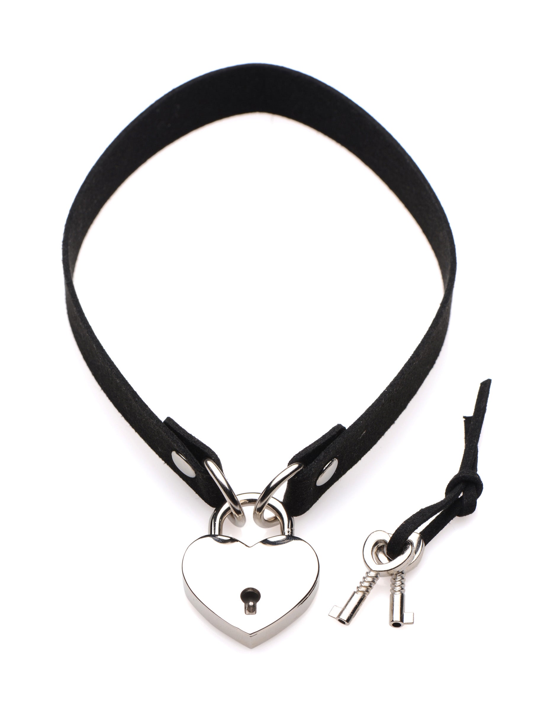 Master Series Lock-It Heart Choker Black
