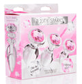 Booty Sparks Pink Gem Glass Anal Plug Set Pink