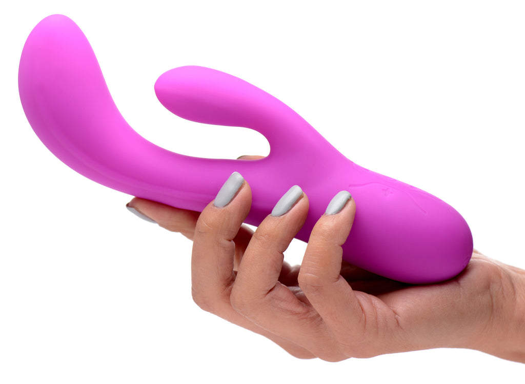 Inmi Come Hither Pro Silicone Rabbit Vibrator with Orgasmic Motion Purple
