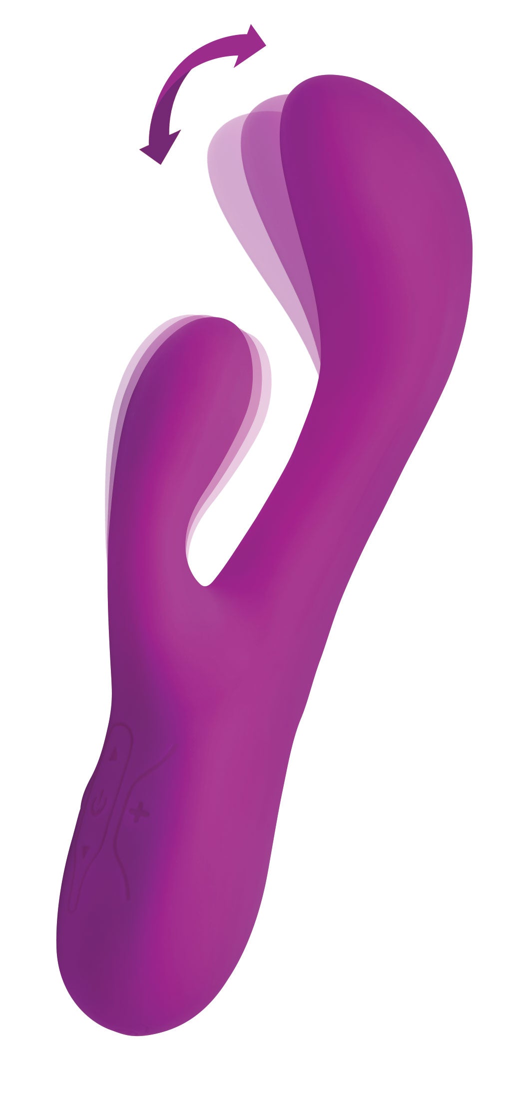 Inmi Come Hither Pro Silicone Rabbit Vibrator with Orgasmic Motion Purple