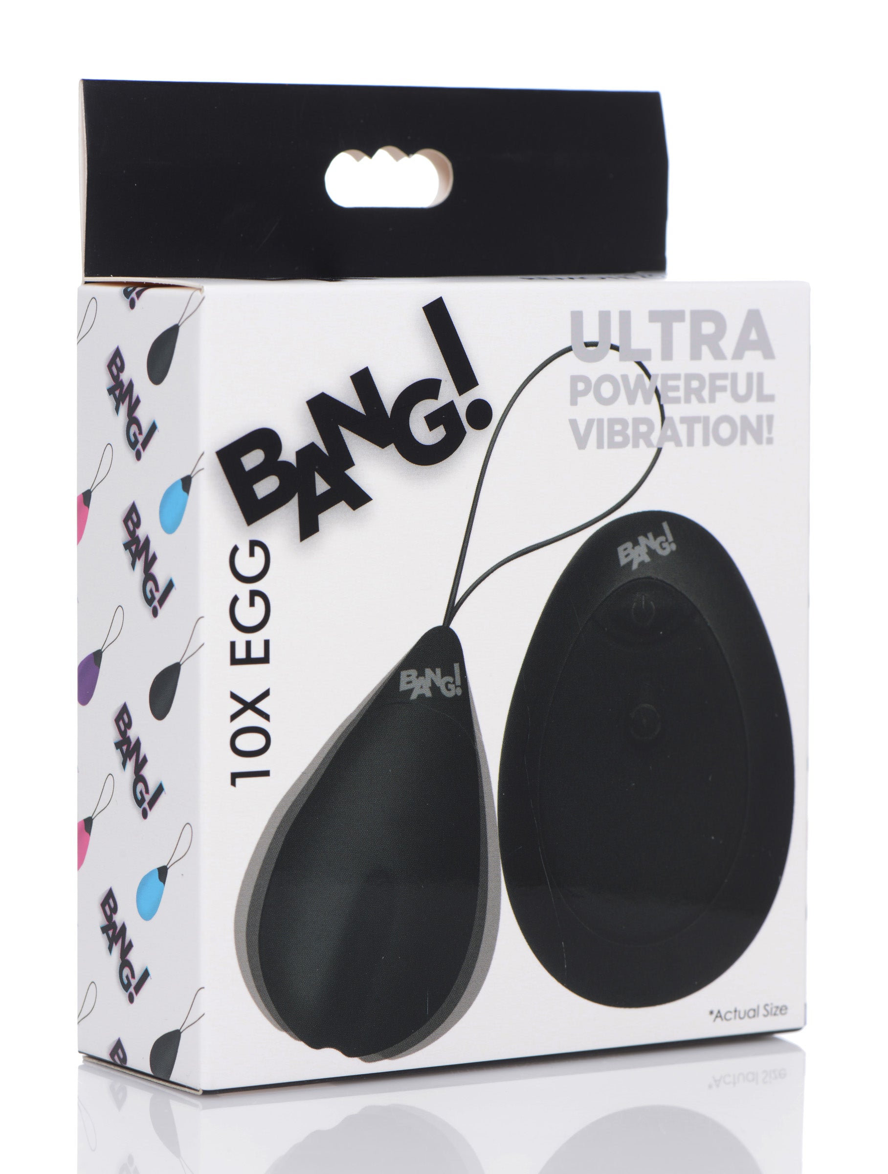 Bang! 10X Silicone Vibrating Egg - Black Black