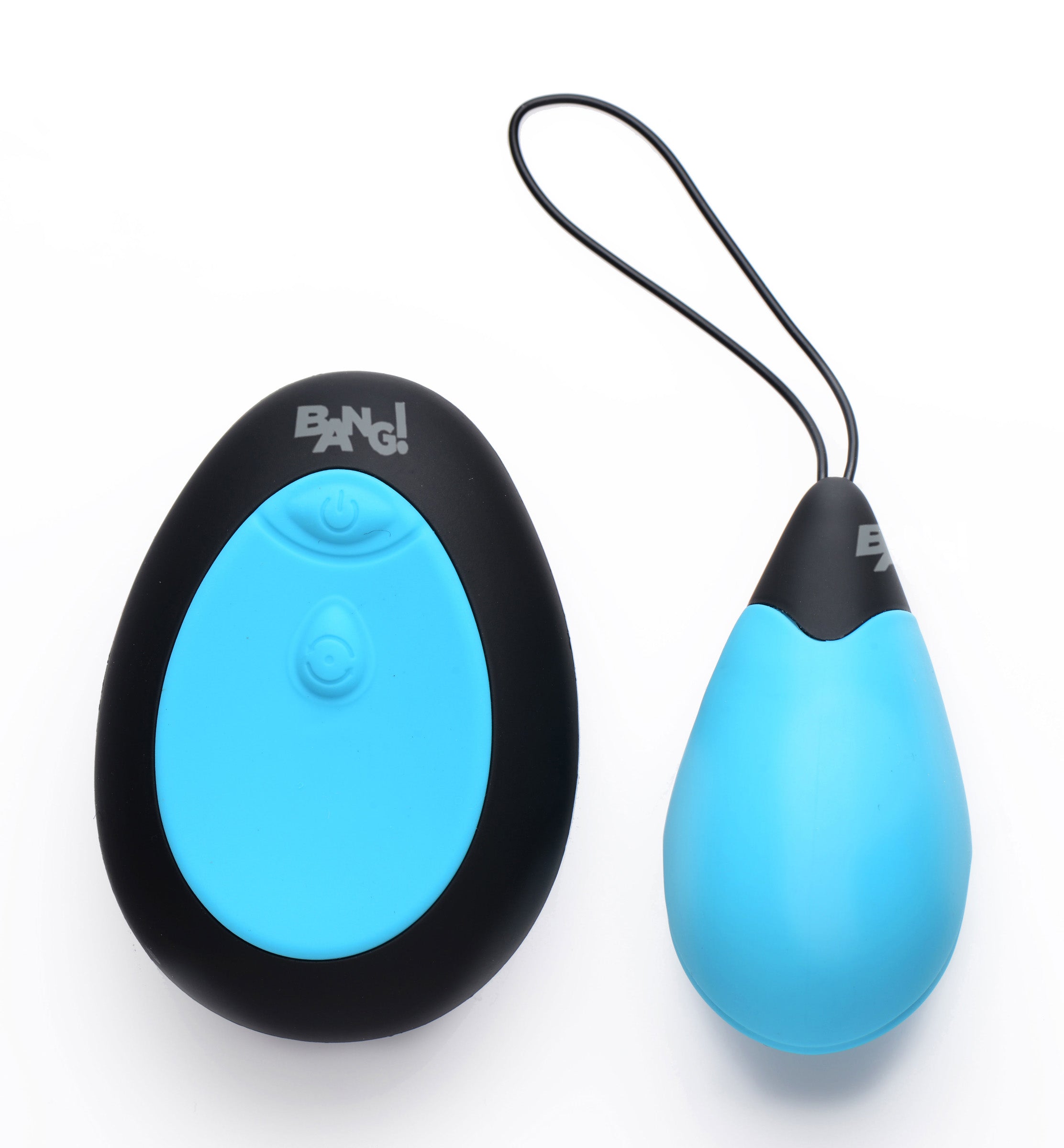 Bang! 10X Silicone Vibrating Egg - Black Blue