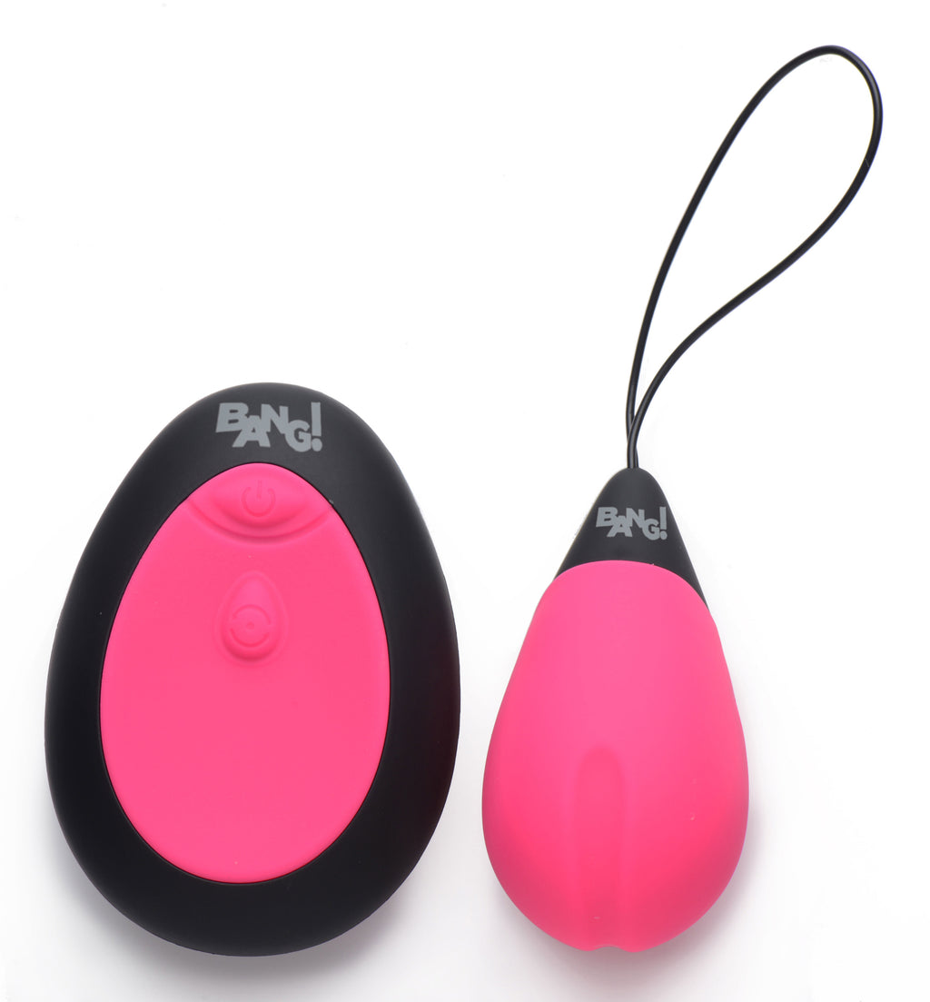 Bang! 10X Silicone Vibrating Egg - Black Pink