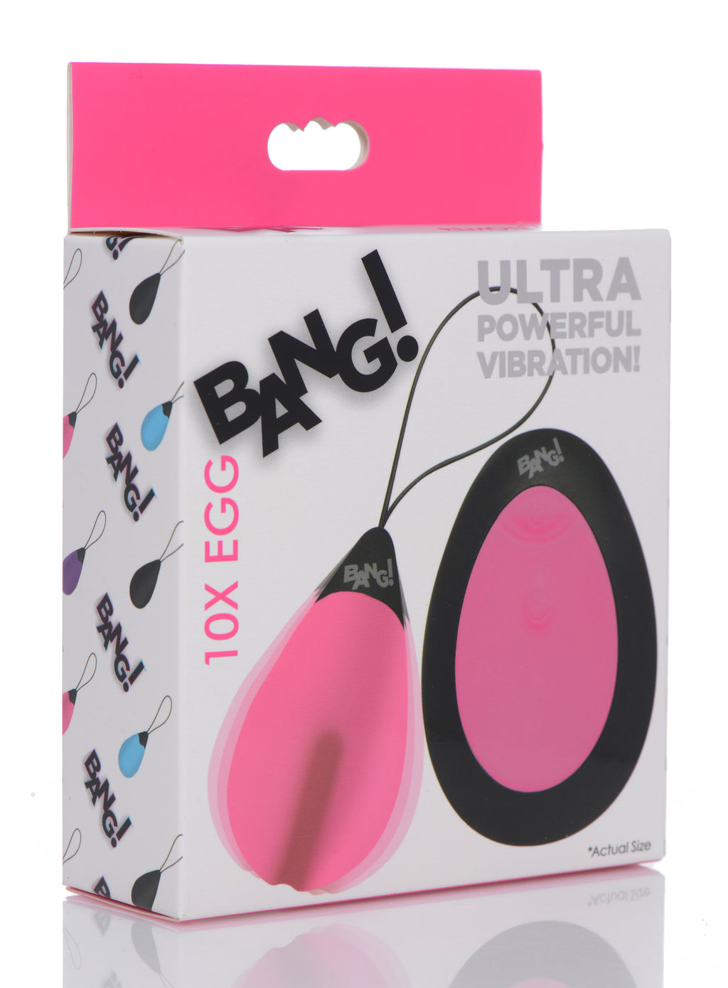 Bang! 10X Silicone Vibrating Egg - Black Pink