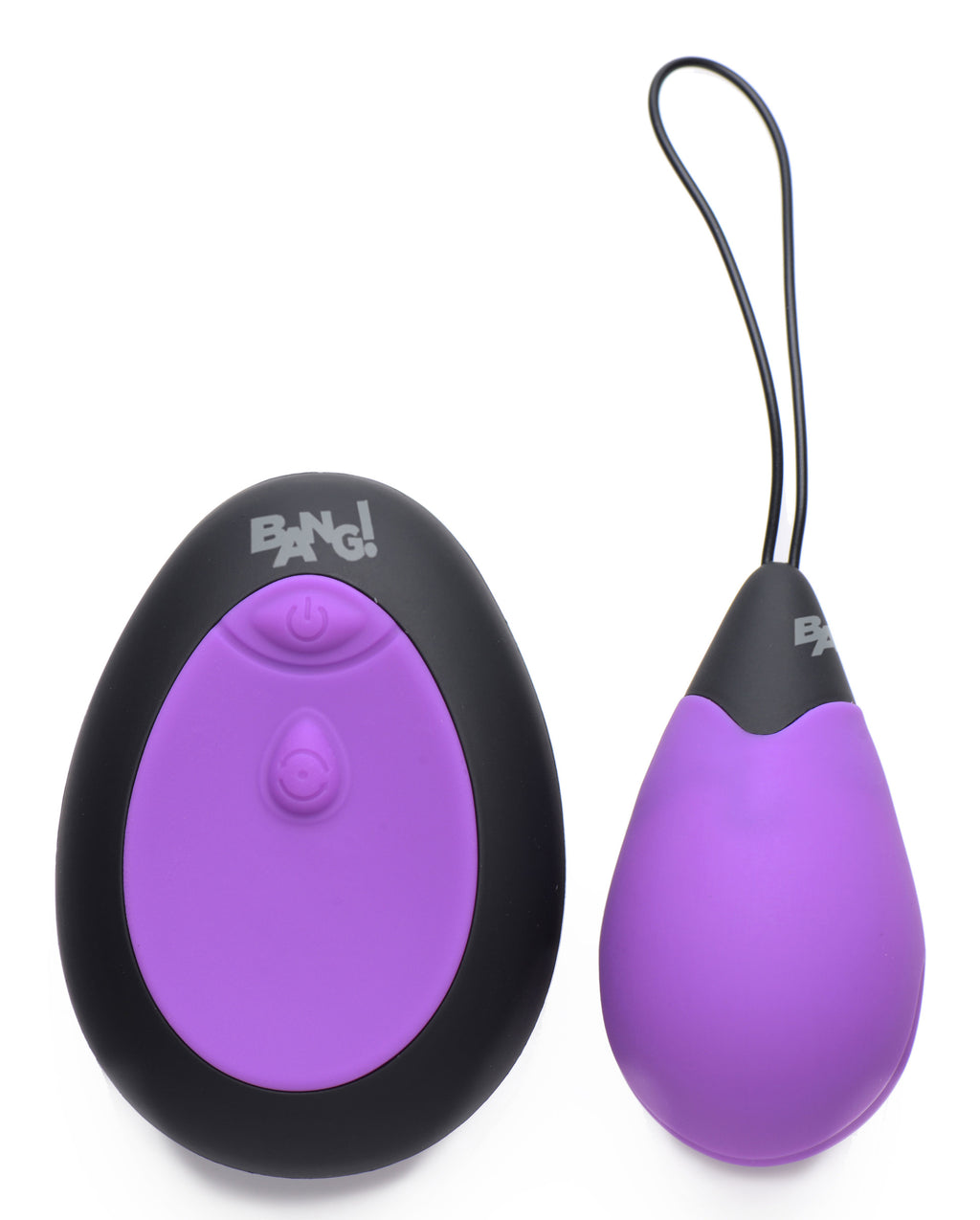 Bang! 10X Silicone Vibrating Egg - Black Purple