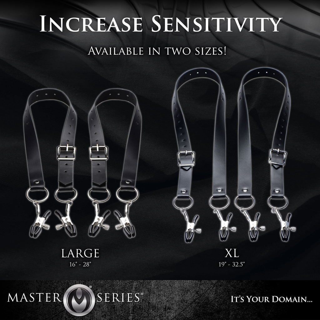 Master Series Spread XL Labia Spreader Straps Black