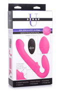 Strap U 10X Remote Control Ergo-Fit G-Pulse Inflatable and Vibrating Strapless Strap-on - Pink Pink
