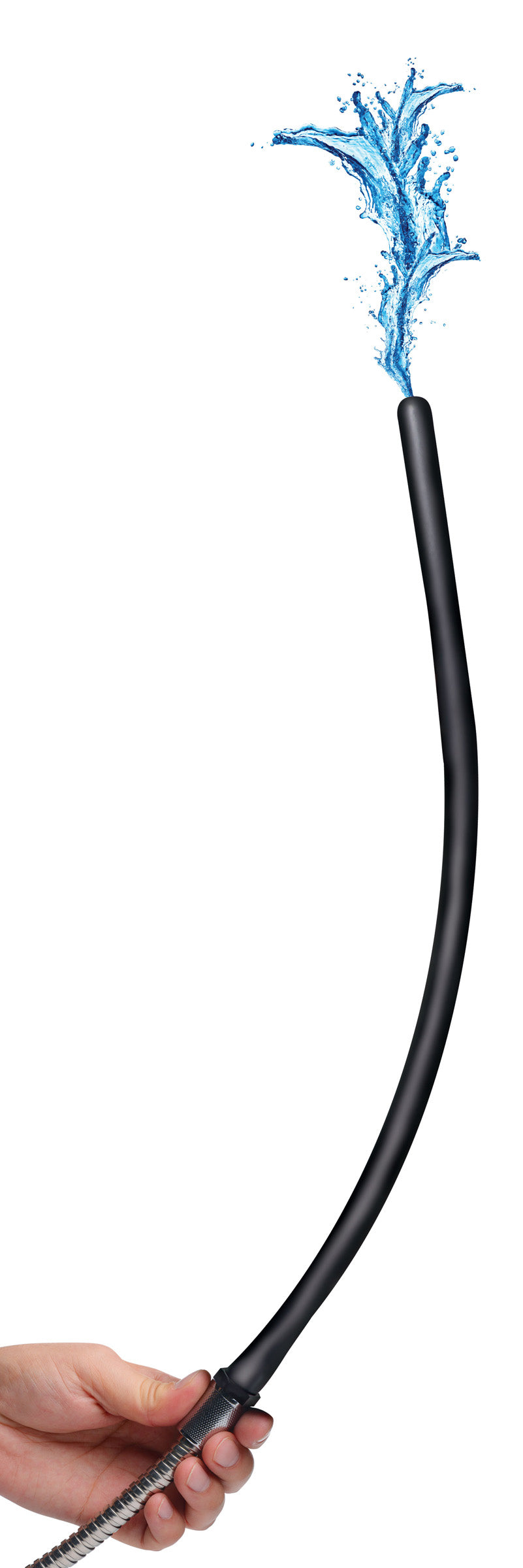 CleanStream 20 Inch Silicone Nozzle Enema Attachment Black