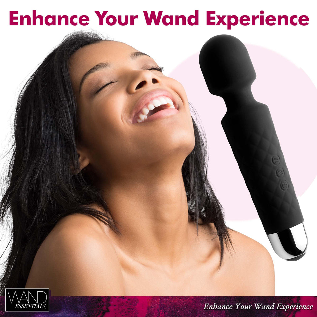 Wand Essentials 18X Luxury Silicone Travel Wand Black