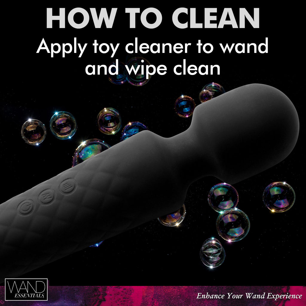 Wand Essentials 18X Luxury Silicone Travel Wand Black