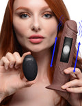 Thump It 7X Remote Control Vibrating and Thumping Dildo - Dark Brown