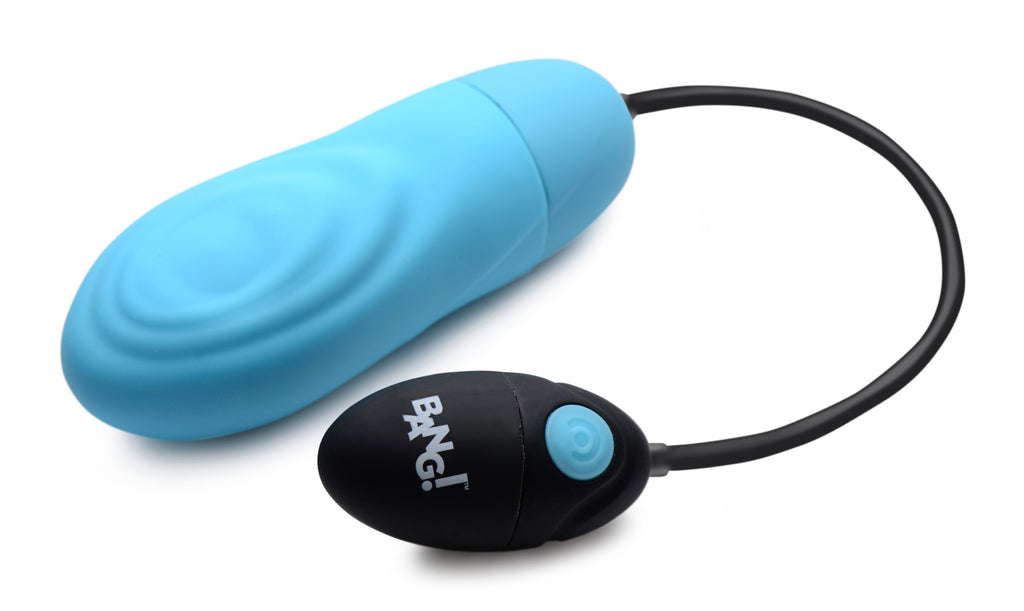 Bang! 7X Pulsing Rechargeable Silicone Vibrator - Black Blue