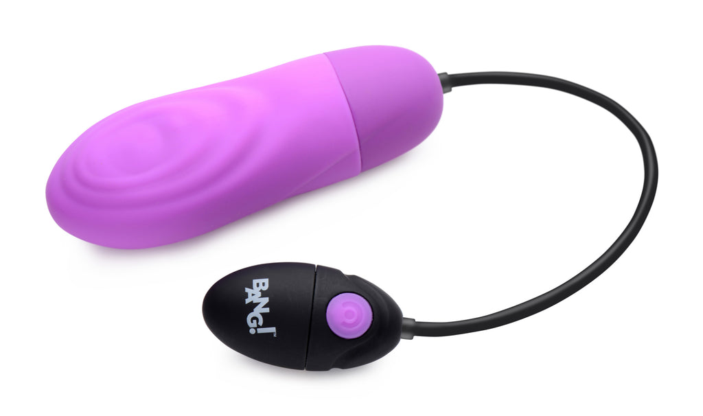 Bang! 7X Pulsing Rechargeable Silicone Vibrator - Black Purple