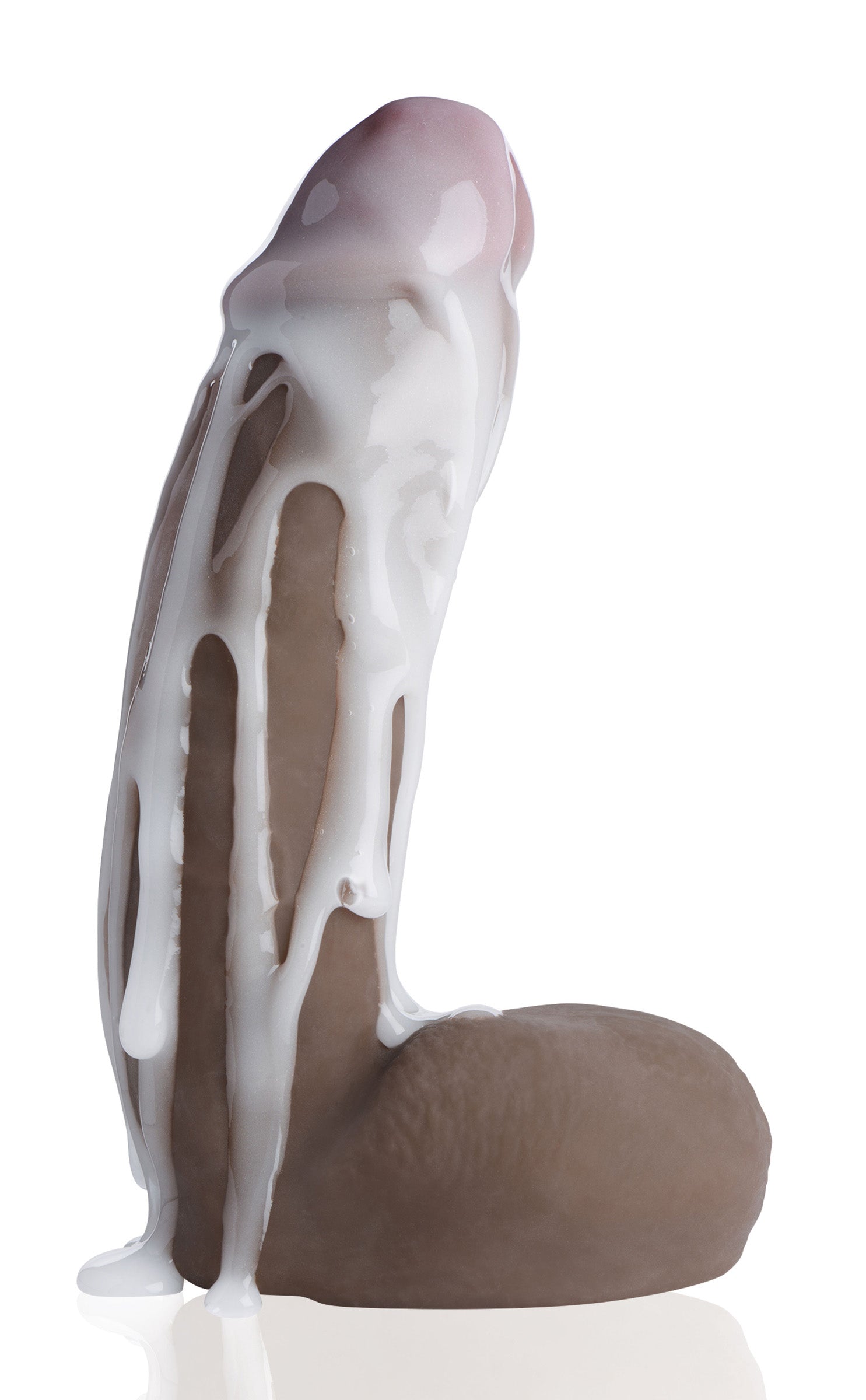 Loadz Dual Density Squirting Dildo - 8 Inch Brown