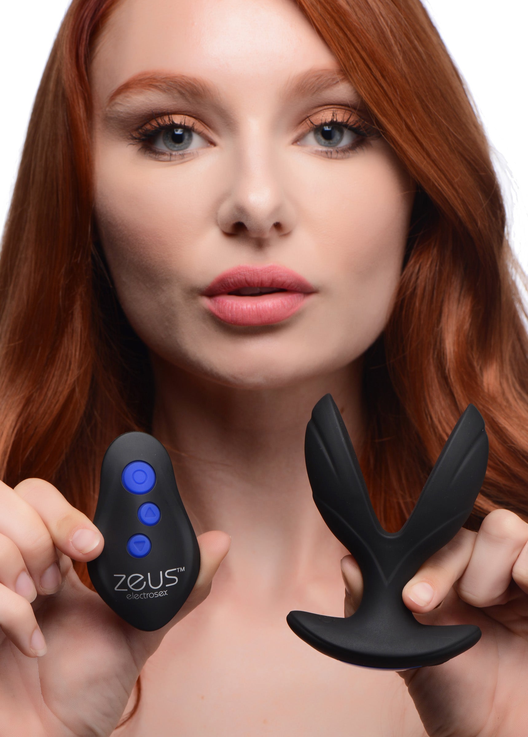 Zeus Electrosex 64X Electro-Spread Vibrating and Estim Silicone Butt Plug Black
