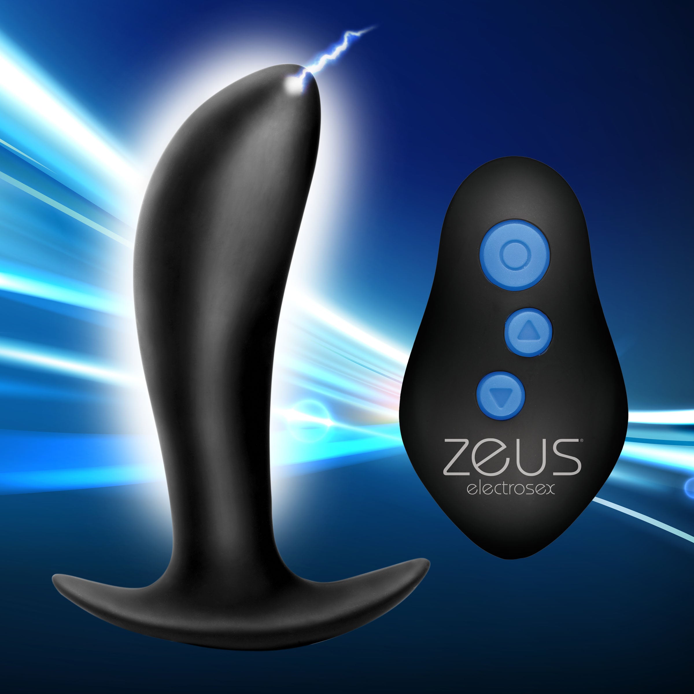 Zeus Electrosex 64X Pro-Shocker Vibrating and E-stim Prostate Plug Black