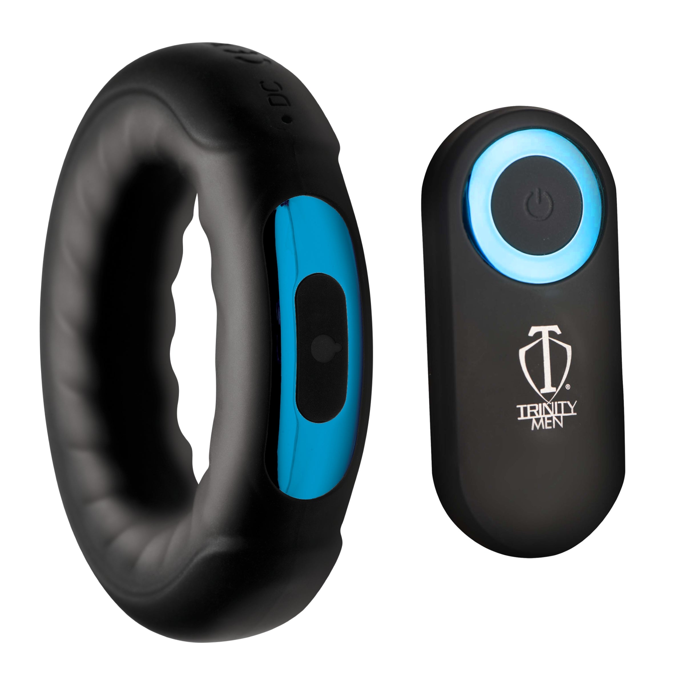 Trinity Men Remote Control 7X Silicone Cock Ring Black