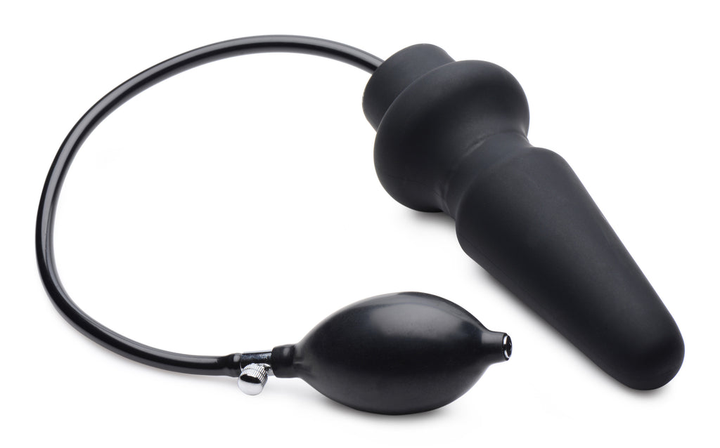 Master Series Ass-Pand Large Inflatable Silicone Anal Plug Black