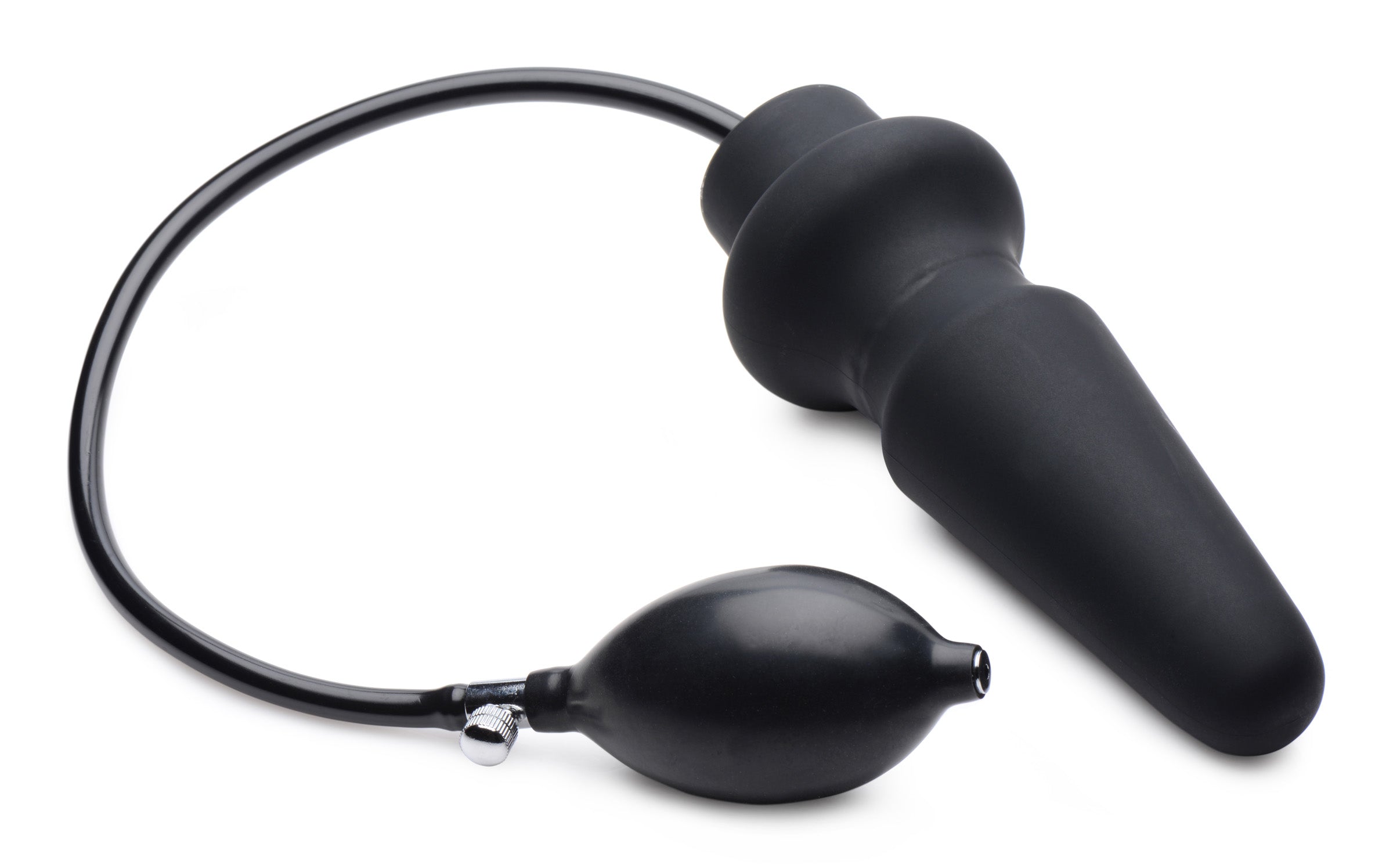 Master Series Ass-Pand Large Inflatable Silicone Anal Plug Black
