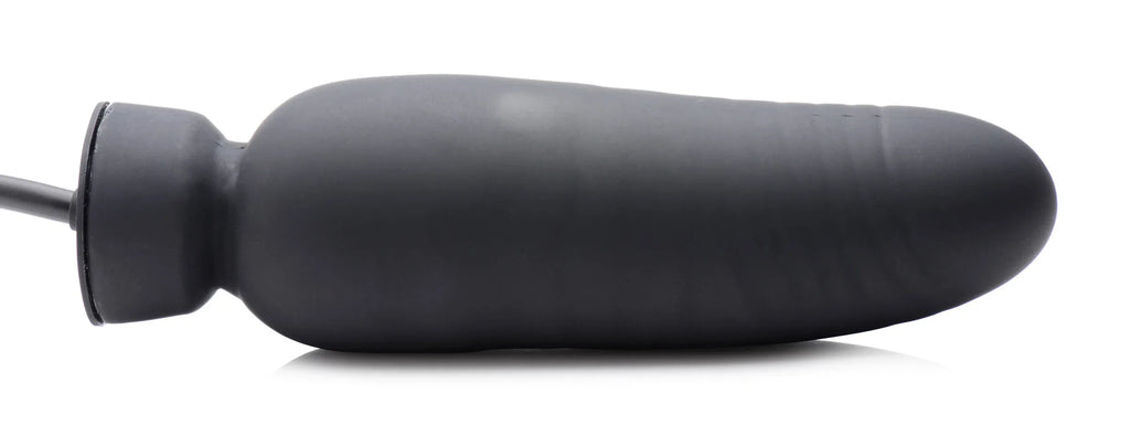 Master Series Dick-spand Inflatable Silicone Dildo Black