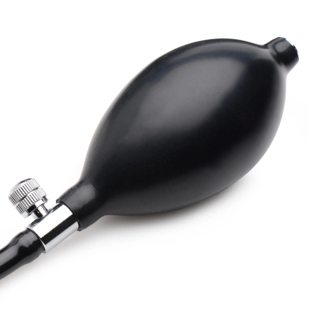 Master Series Dick-spand Inflatable Silicone Dildo Black