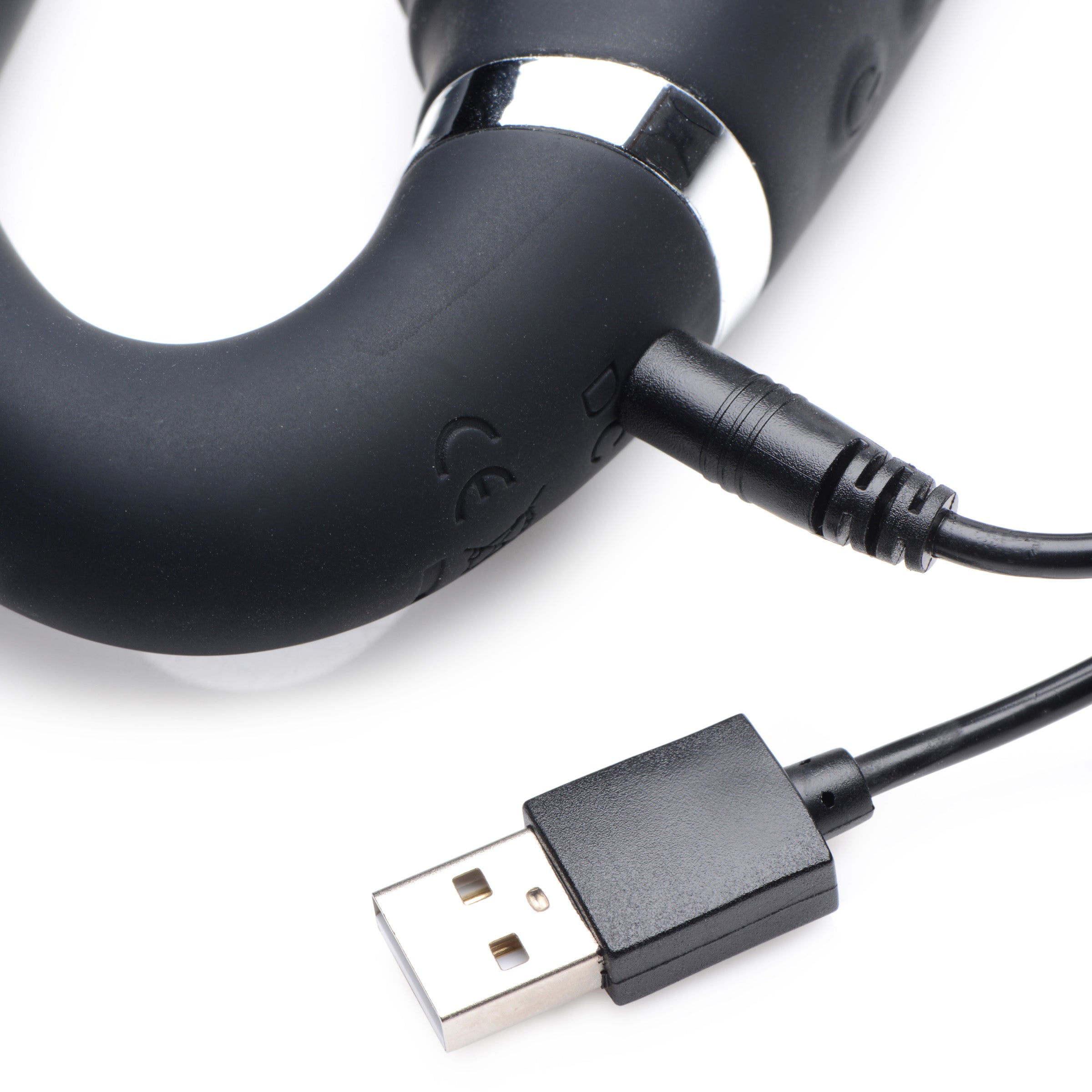 Strap U 10X Vibrating Silicone Strapless Strap-on - Black Black