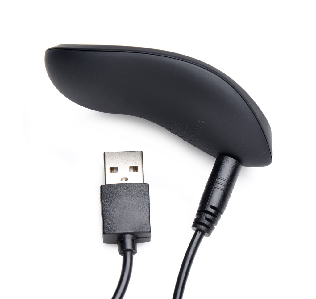 Strap U 10X Vibrating Silicone Strapless Strap-on - Black Black