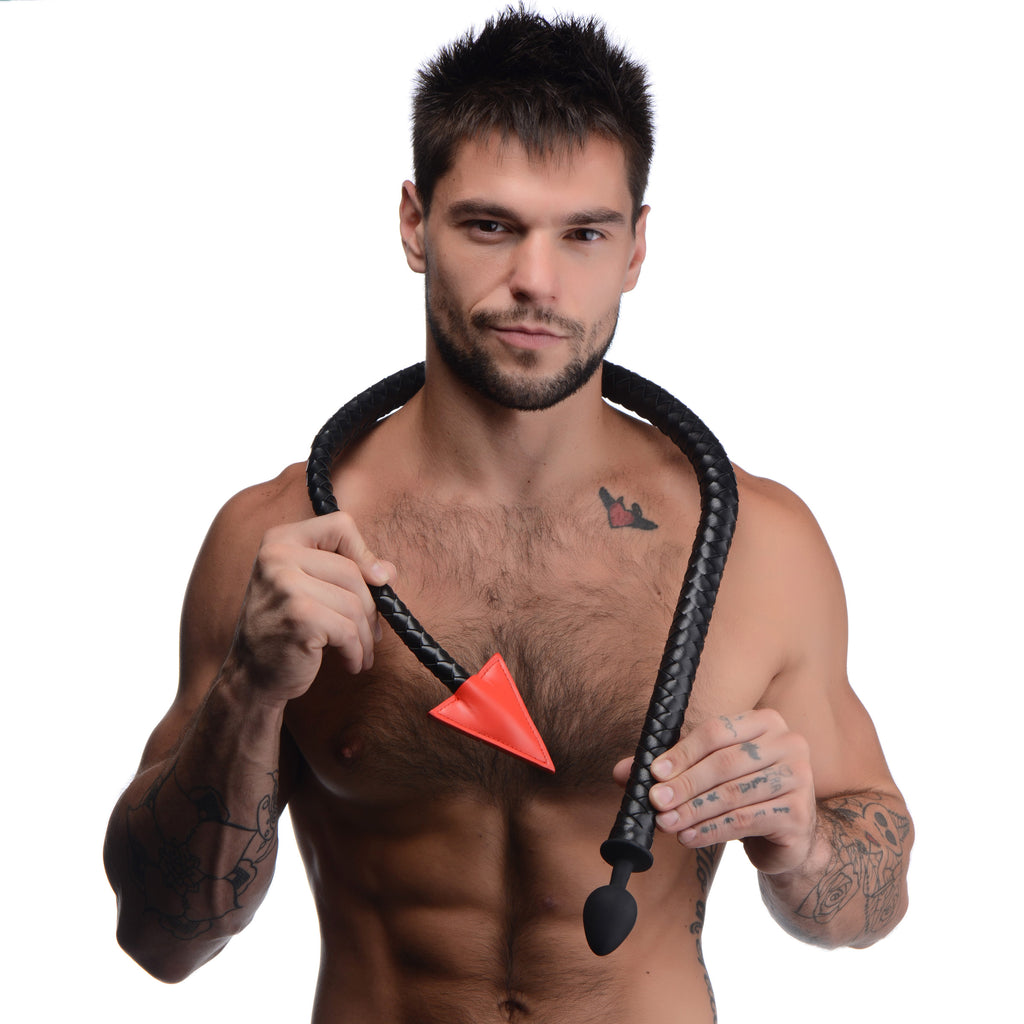 Master Series Hellbound Braided Devil Tail Anal Plug Black