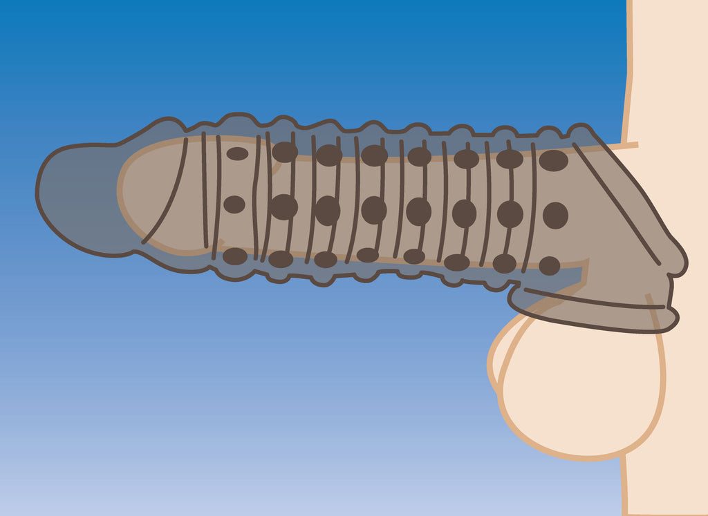 Size Matters 1.5 Inch Penis Enhancer Sleeve - Clear Grey