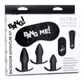 Bang! Backdoor Adventure Remote Control 3 Piece Butt Plug Vibe Kit Black