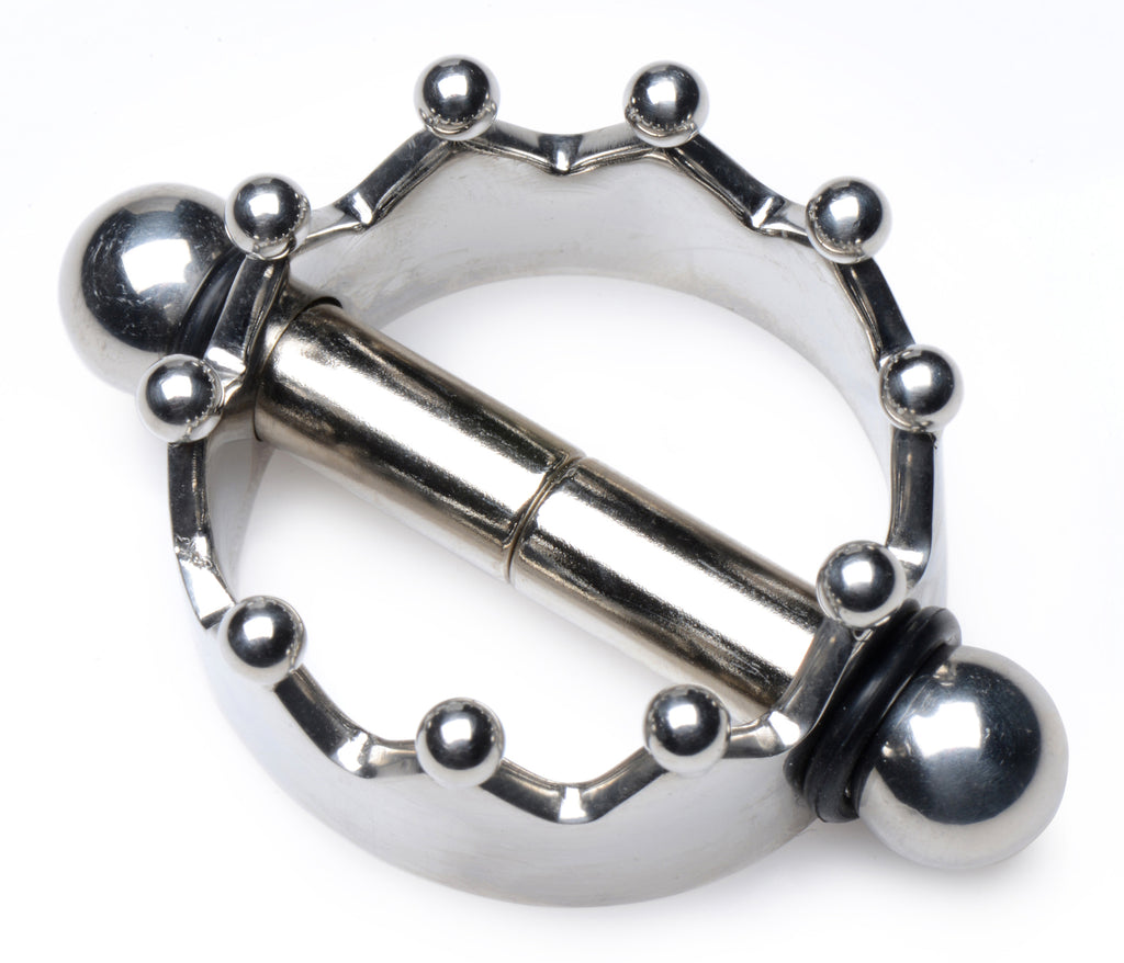 Master Series Crowned Magentic Nipple Clamps Grey