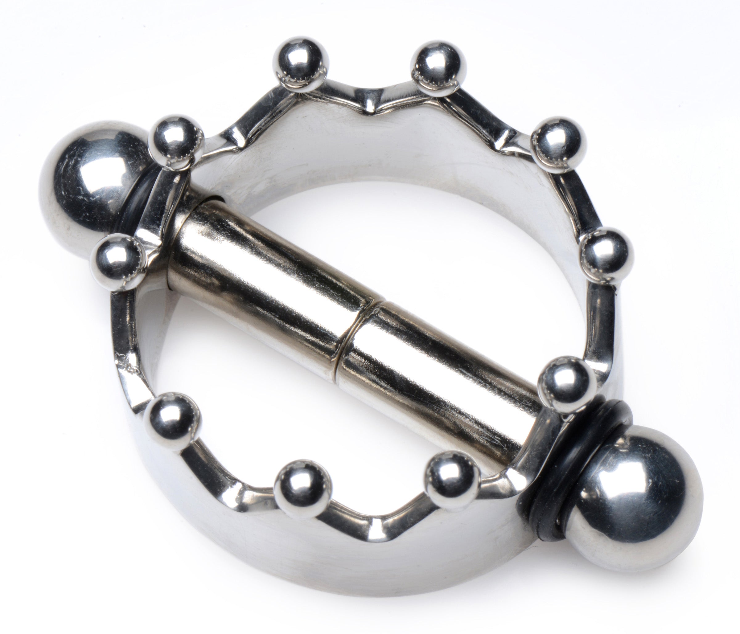 Master Series Crowned Magentic Nipple Clamps Grey