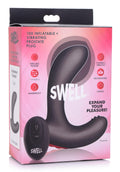 Swell 10X Inflatable and Vibrating Silicone Prostate Plug Black