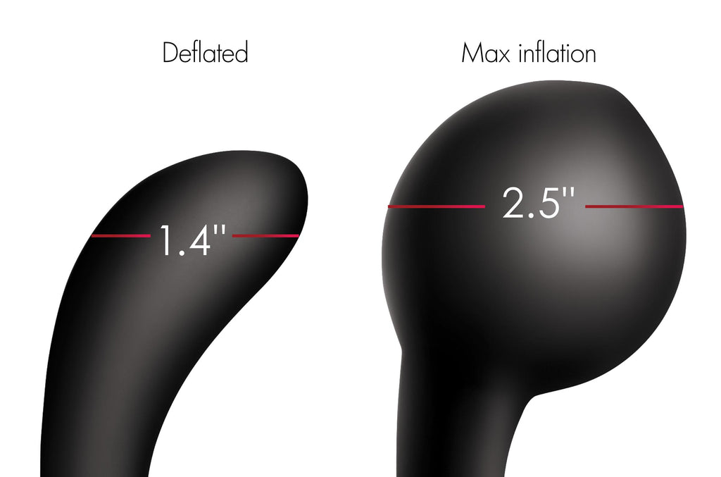 Swell 10X Inflatable and Vibrating Silicone Prostate Plug Black