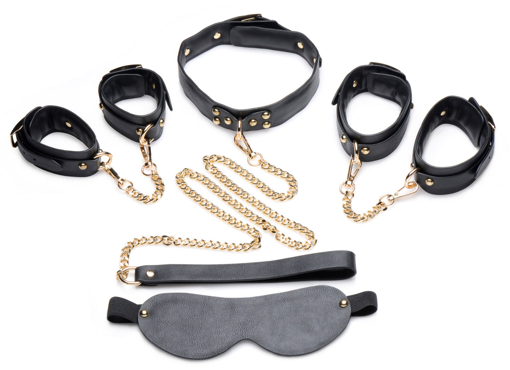 Master Series Gold Submission Bondage Kit Black