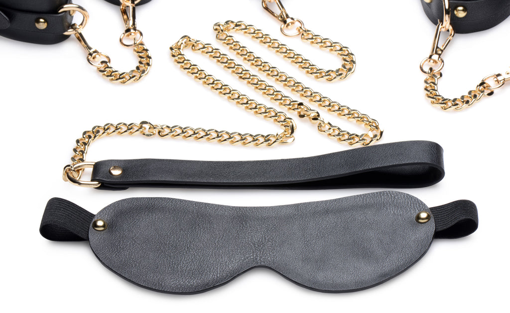 Master Series Gold Submission Bondage Kit Black