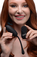 Bang! Remote Control 28X Silicone Plush Egg - Black Black