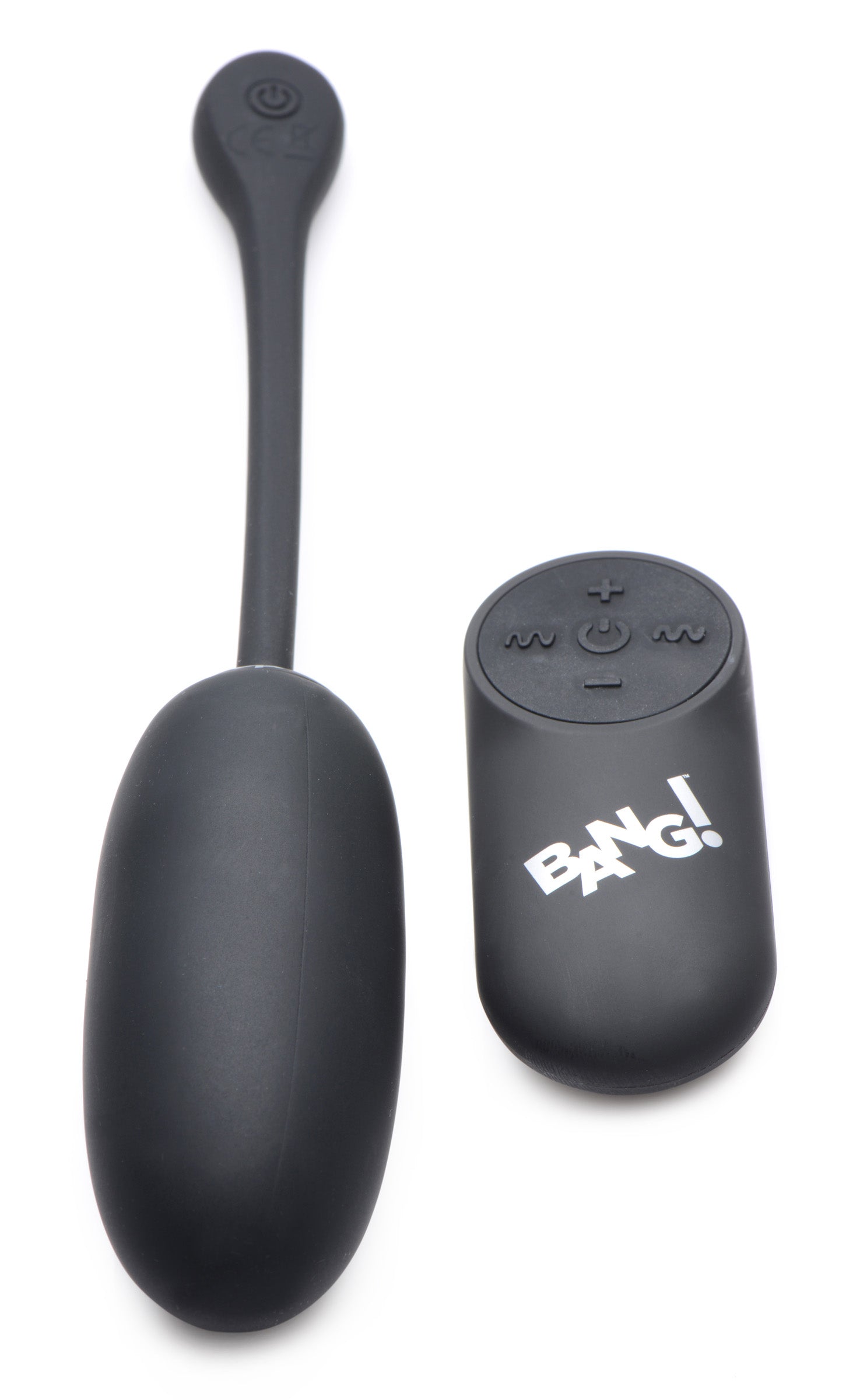 Bang! Remote Control 28X Silicone Plush Egg - Black Black