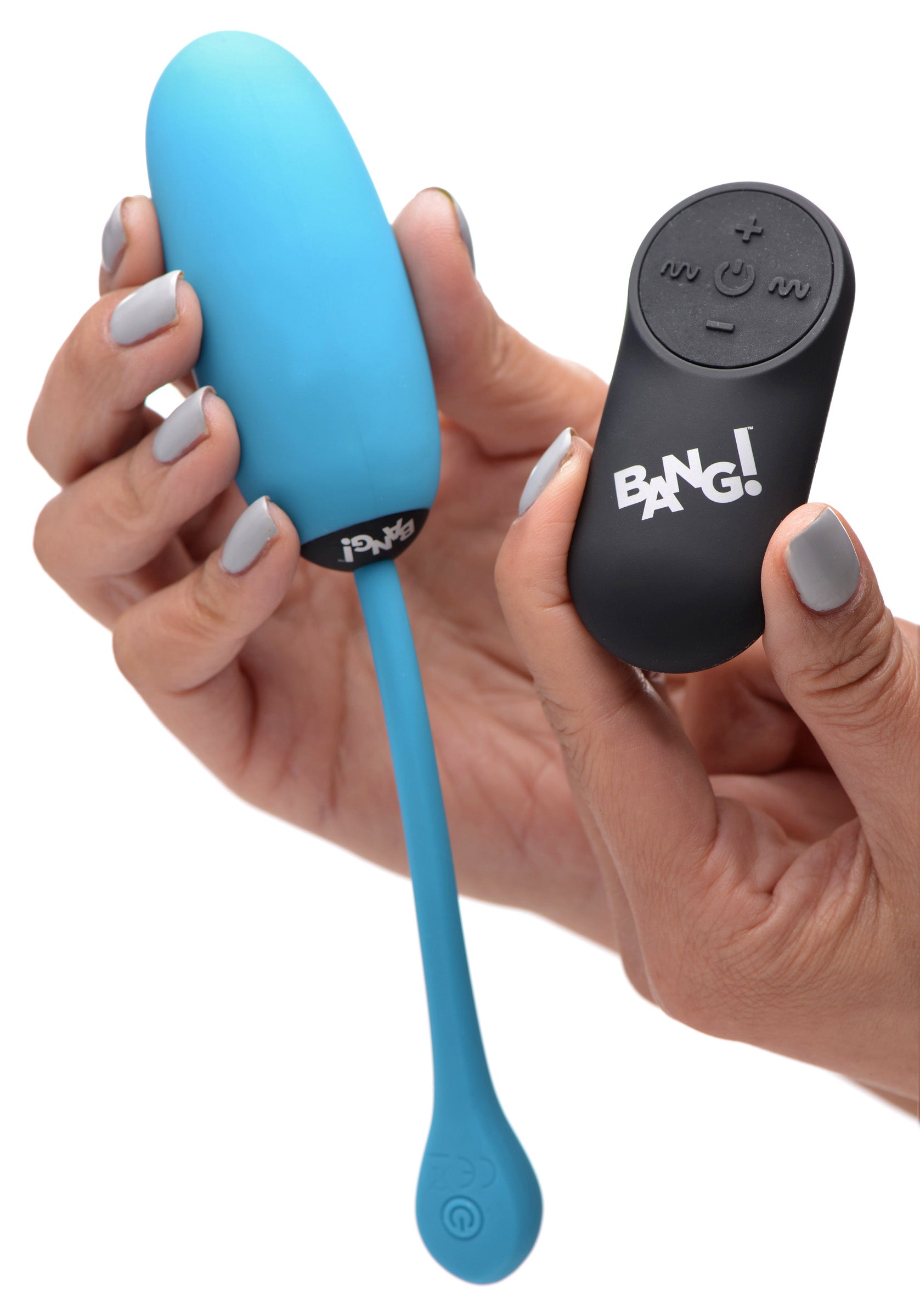 Bang! Remote Control 28X Silicone Plush Egg - Black Blue