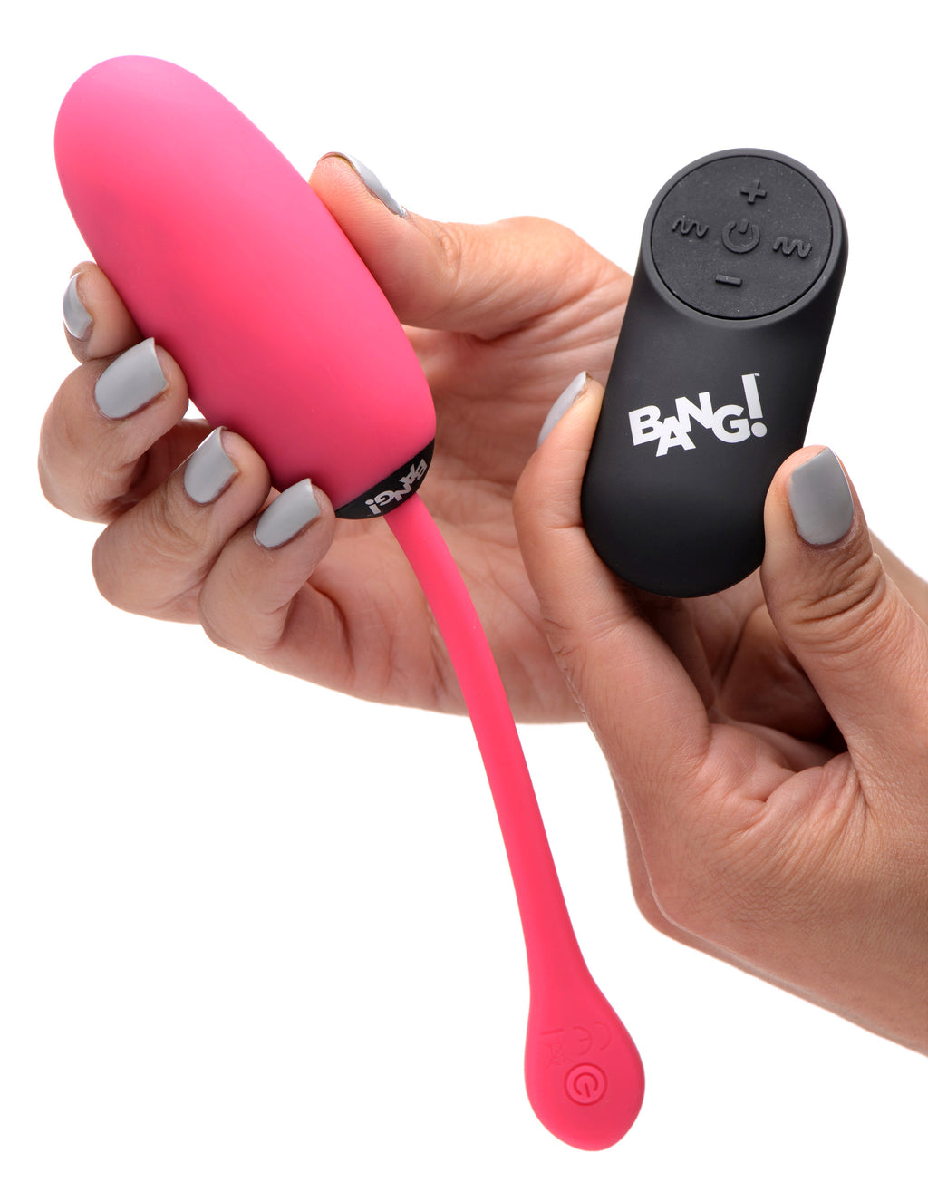Bang! Remote Control 28X Silicone Plush Egg - Black Pink