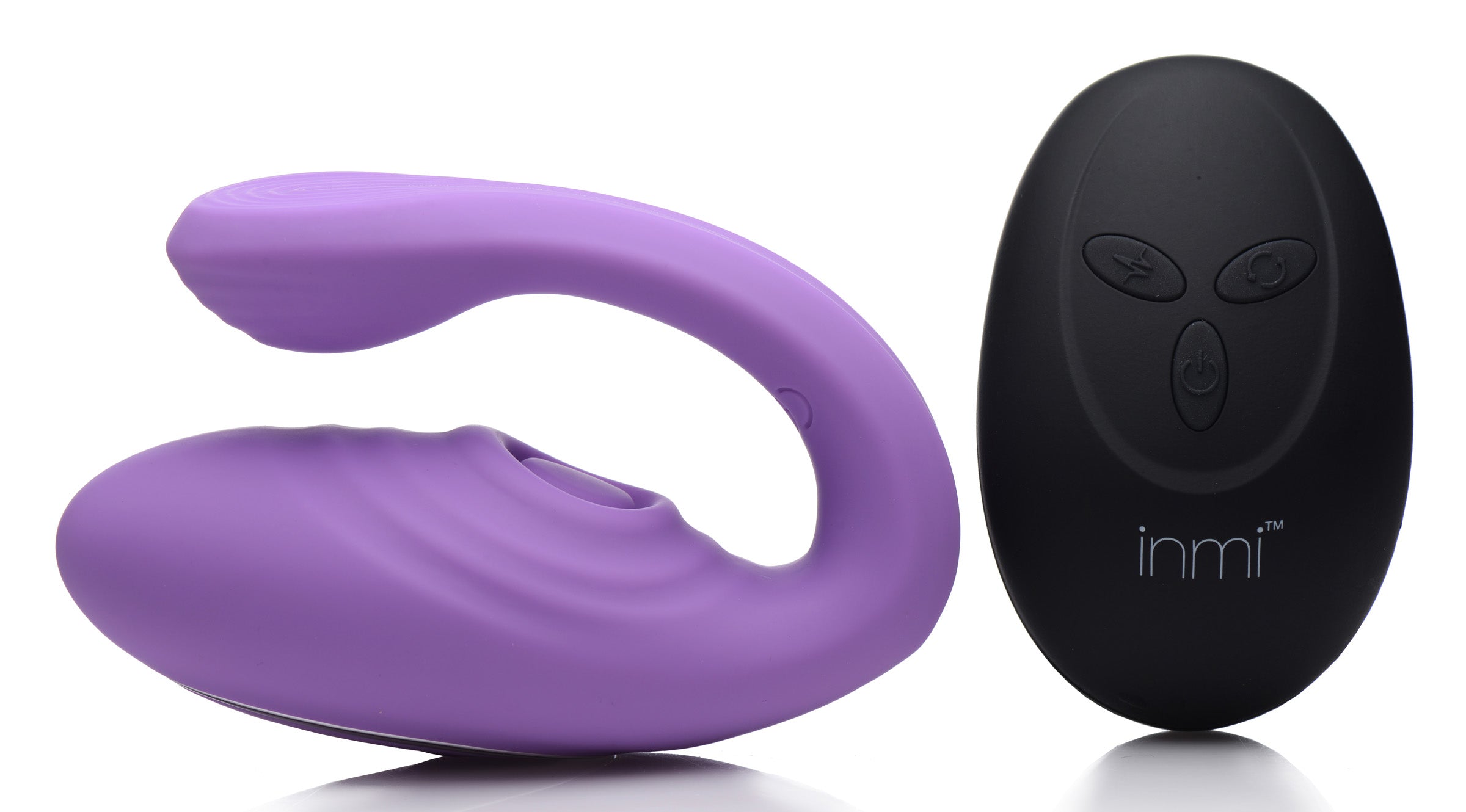 Inmi 7X Pulse Pro Pulsating and Clit Stimulating Vibrator with Remote Control Purple