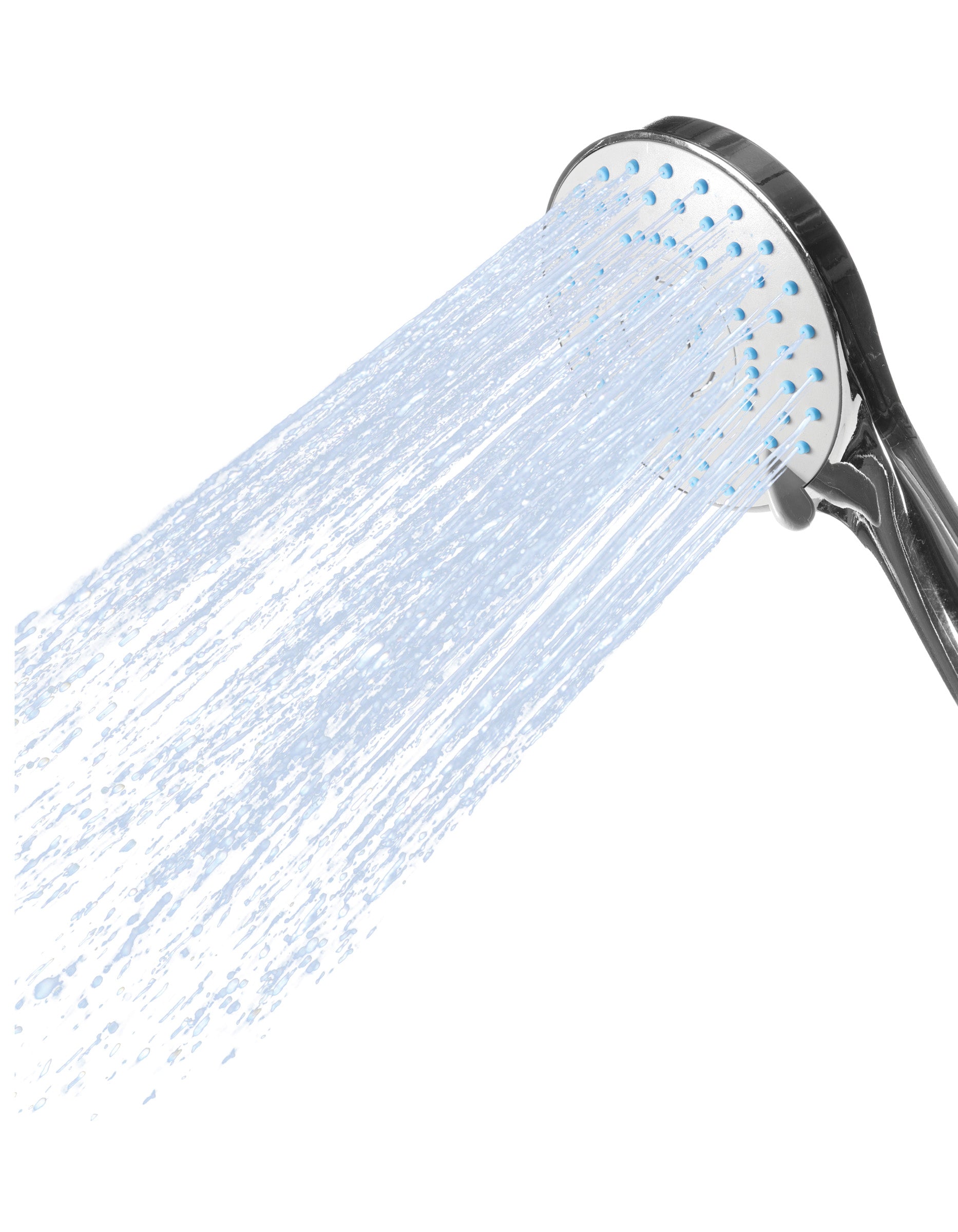 CleanStream Shower Head with Silicone Enema Nozzle Black
