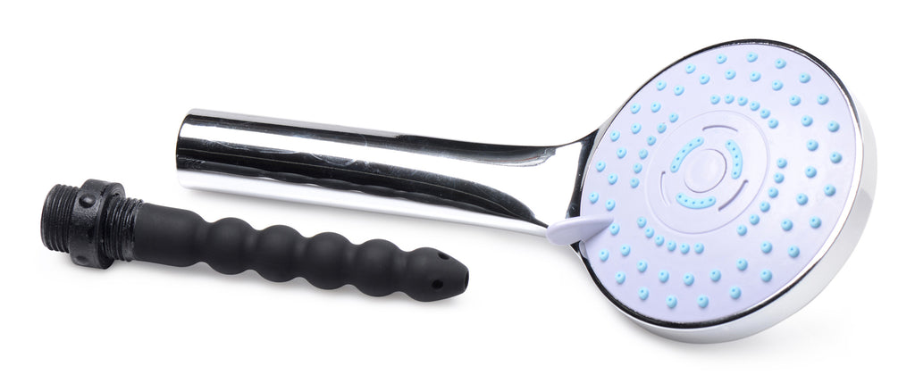 CleanStream Shower Head with Silicone Enema Nozzle Black