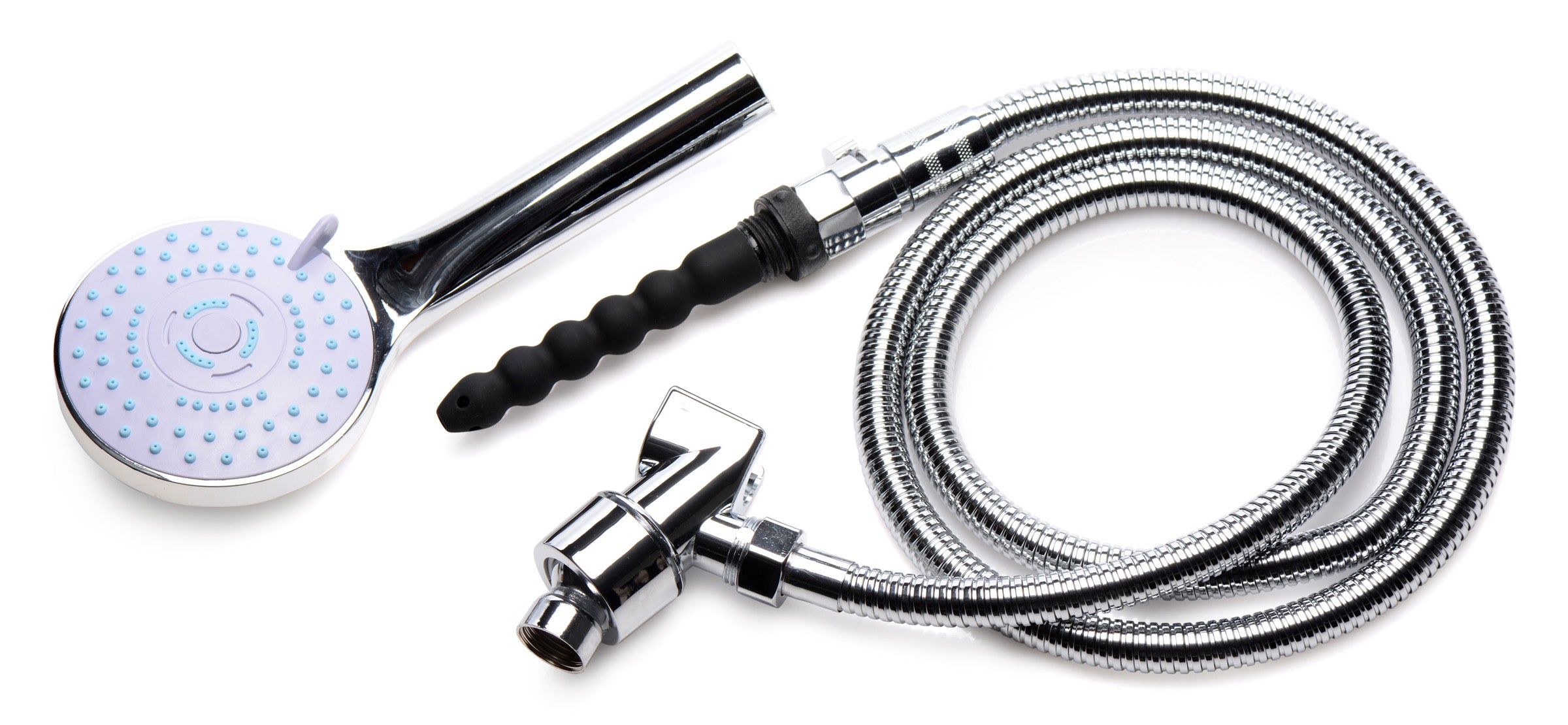 CleanStream Discreet Silicone Shower Enema Set Black