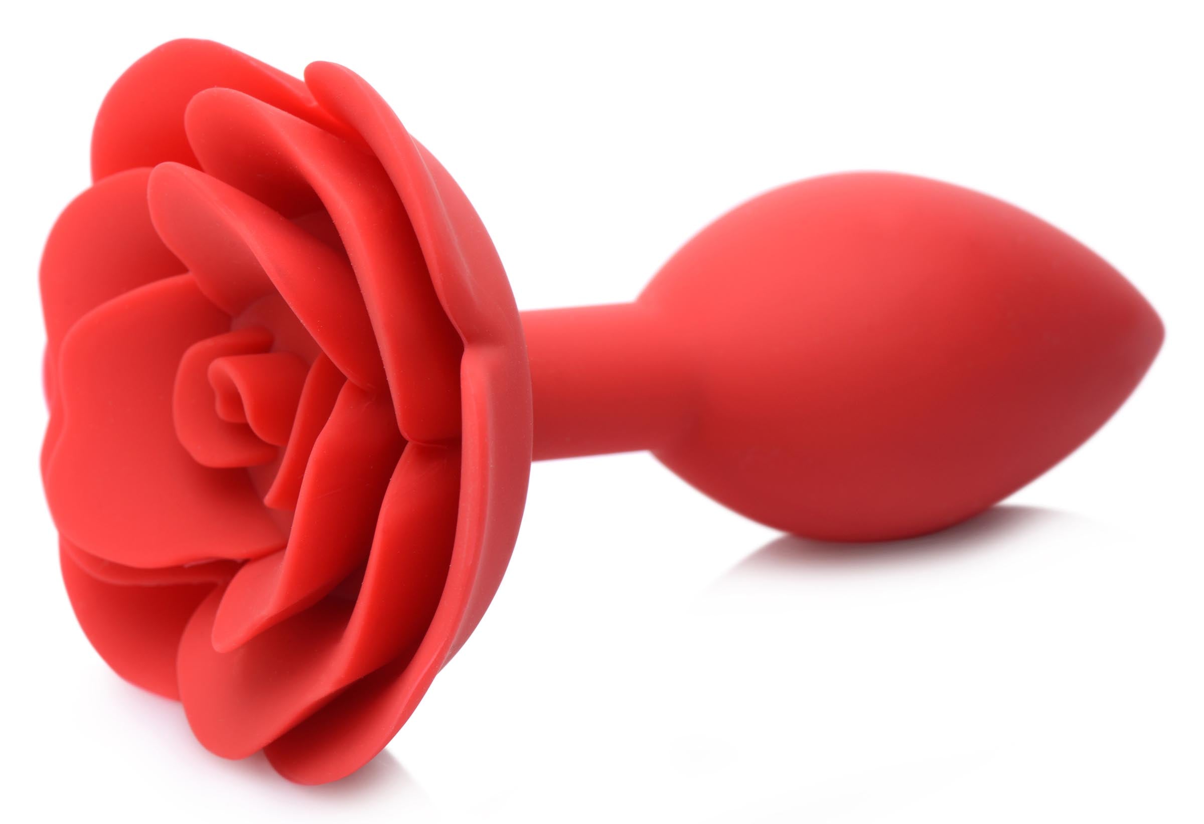 Master Series Booty Bloom Silicone Rose Anal Plug - Small Red