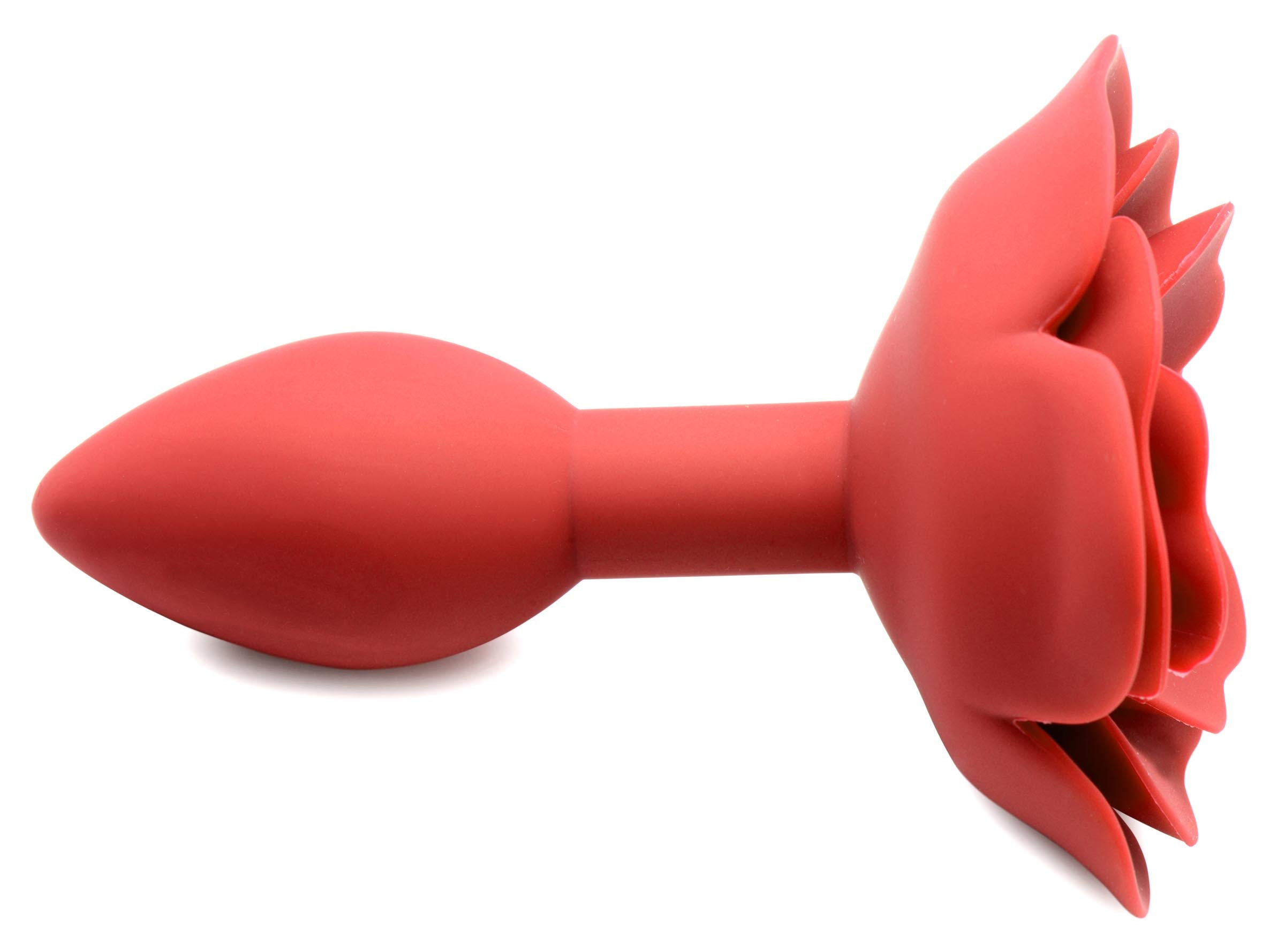 Master Series Booty Bloom Silicone Rose Anal Plug - Small Red